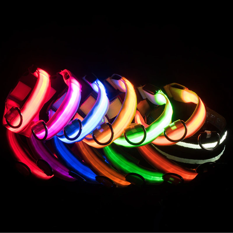 LED Dog Collar – Adjustable, Waterproof & Glow-in-the-Dark