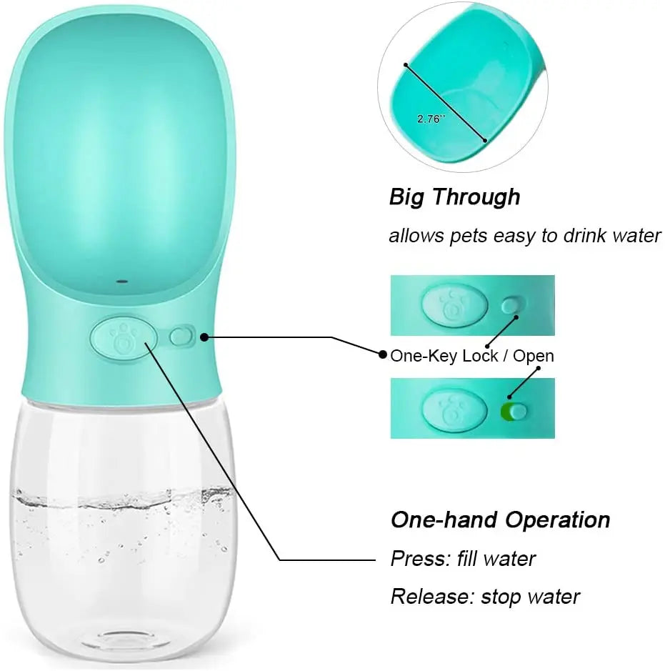 Portable Pet Water Bottle – Travel Drinking Feeder for Dogs & Cats